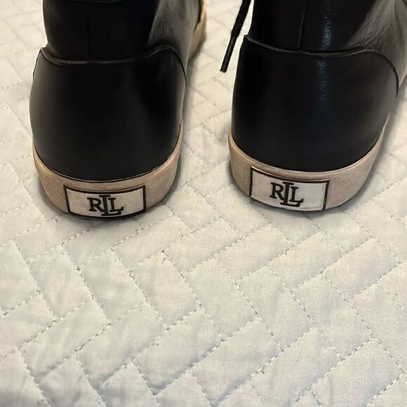 Lauren Ralph Lauren leather high tops. Size 7.5 - Picture 8 of 8